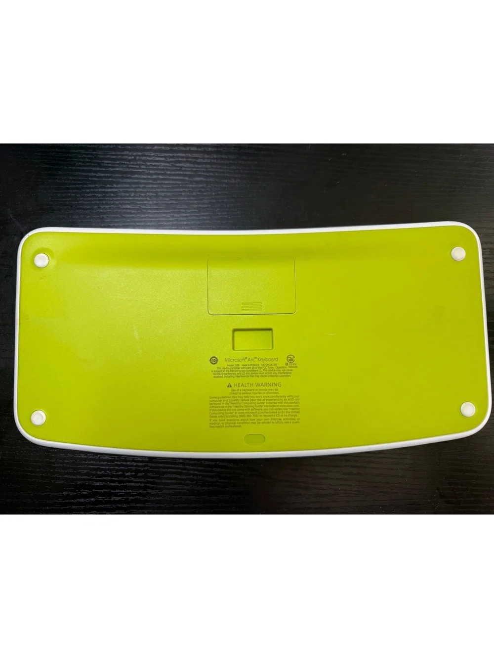 Microsoft Arc Keyboard 1392 Wireless no dongle  White and Lime Green